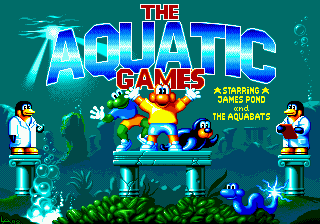 James Pond title screen for Sega Genesis